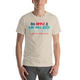 An Apple A Day Will Keep Anyone Away If You Throw It Hard Enough Short-Sleeve Unisex T-Shirt