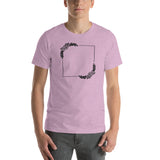 2 Roses and Square Adult Short-Sleeve Unisex T-Shirt