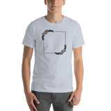 2 Roses and Square Adult Short-Sleeve Unisex T-Shirt