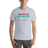 An Apple A Day Will Keep Anyone Away If You Throw It Hard Enough Short-Sleeve Unisex T-Shirt
