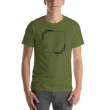 2 Roses and Square Adult Short-Sleeve Unisex T-Shirt