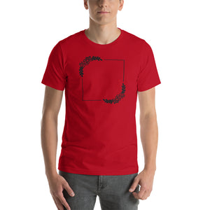 2 Roses and Square Adult Short-Sleeve Unisex T-Shirt
