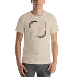 2 Roses and Square Adult Short-Sleeve Unisex T-Shirt