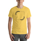 2 Roses and Square Adult Short-Sleeve Unisex T-Shirt