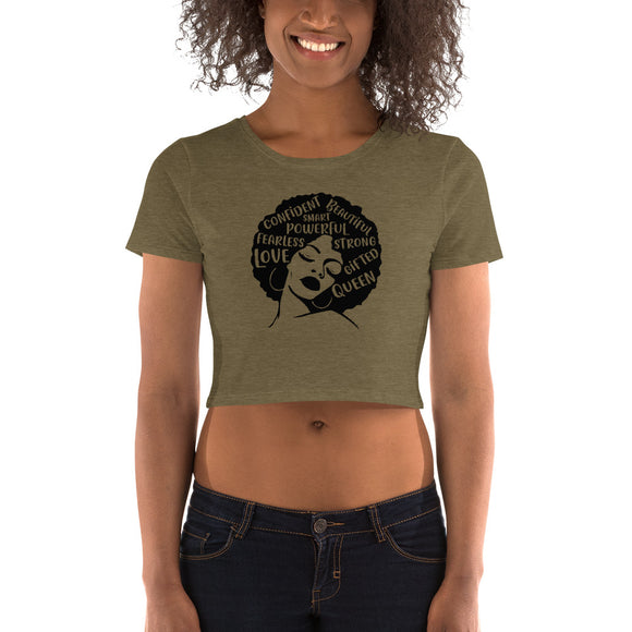 Afro Queen Women’s Crop Tee
