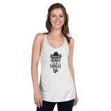 Adios to the single life Women's Racerback Tank