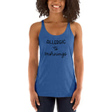Allergic to mornings Women's Racerback Tank