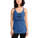 I run on coffee and sarcasm Women's Racerback Tank