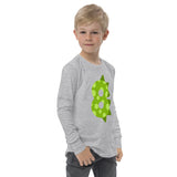 8th Birthday Dinosaur Youth long sleeve tee