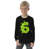 6th Birthday Dinosaur Long Sleeve Shirt
