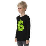 6th Birthday Dinosaur Long Sleeve Shirt